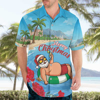 Monaco Christmas Hawaiian Shirt Swimming Santa Claus - Wonder Print Shop