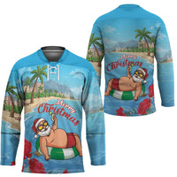 Monaco Christmas Hockey Jersey Swimming Santa Claus - Wonder Print Shop