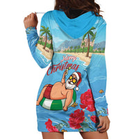 Monaco Christmas Hoodie Dress Swimming Santa Claus - Wonder Print Shop