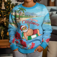 Monaco Christmas Kid Ugly Christmas Sweater Swimming Santa Claus - Wonder Print Shop