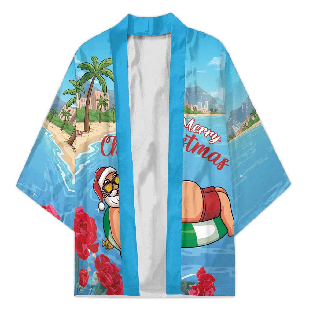 Monaco Christmas Kimono Swimming Santa Claus - Wonder Print Shop
