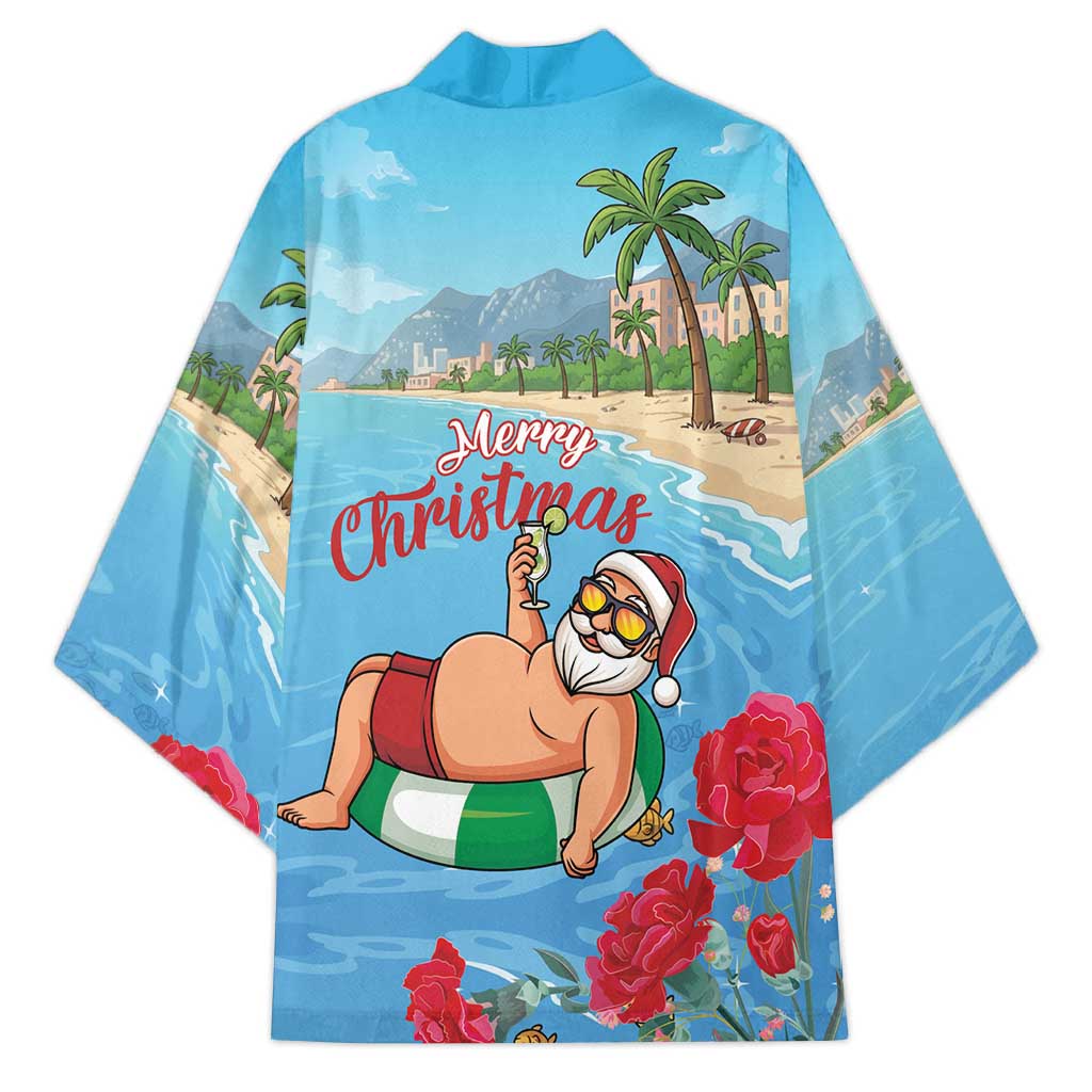 Monaco Christmas Kimono Swimming Santa Claus - Wonder Print Shop