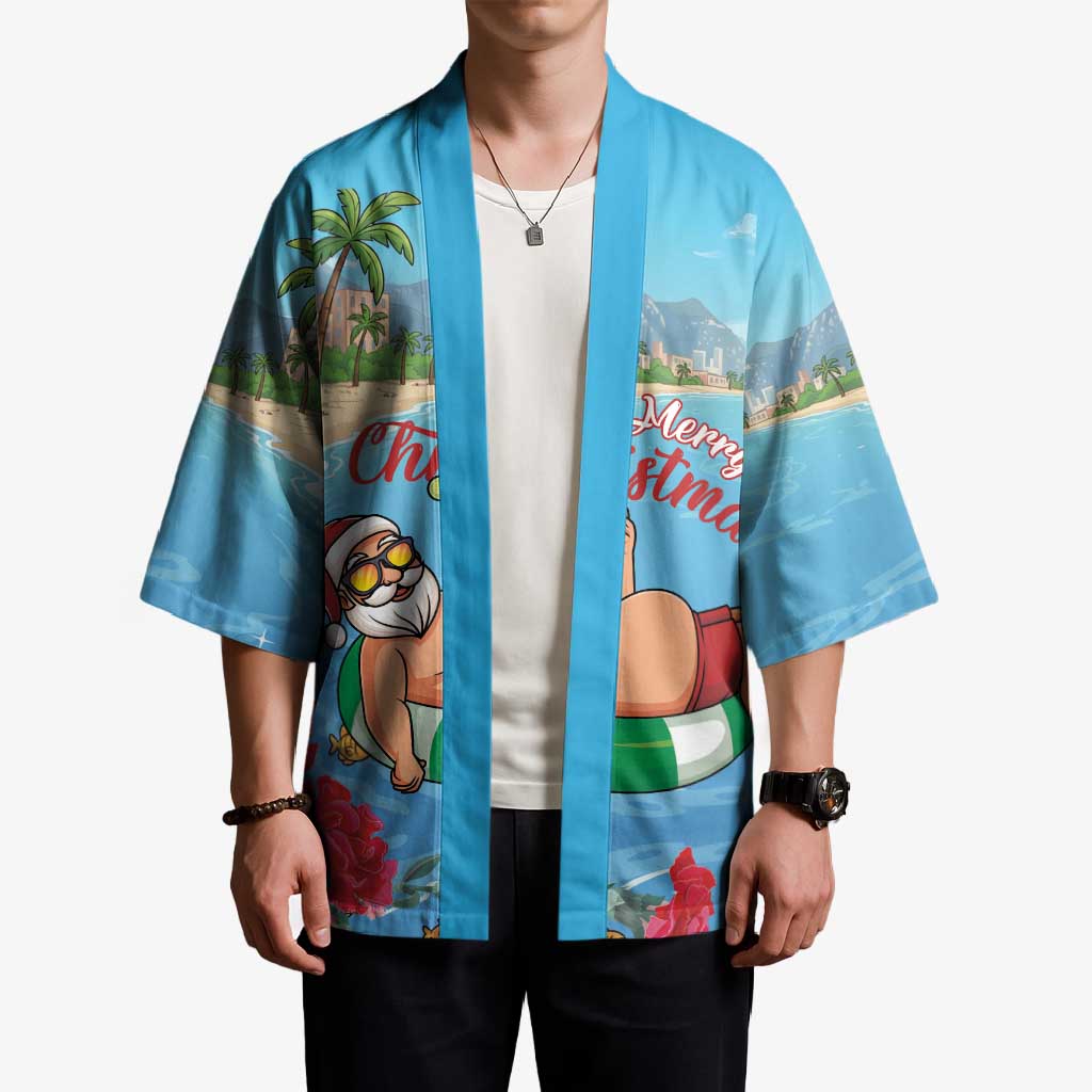 Monaco Christmas Kimono Swimming Santa Claus - Wonder Print Shop
