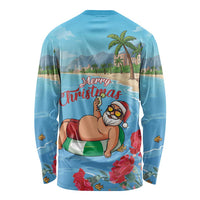 Monaco Christmas Long Sleeve Shirt Swimming Santa Claus - Wonder Print Shop