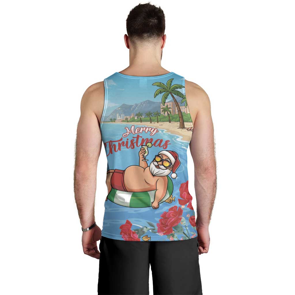 Monaco Christmas Men Tank Top Swimming Santa Claus - Wonder Print Shop