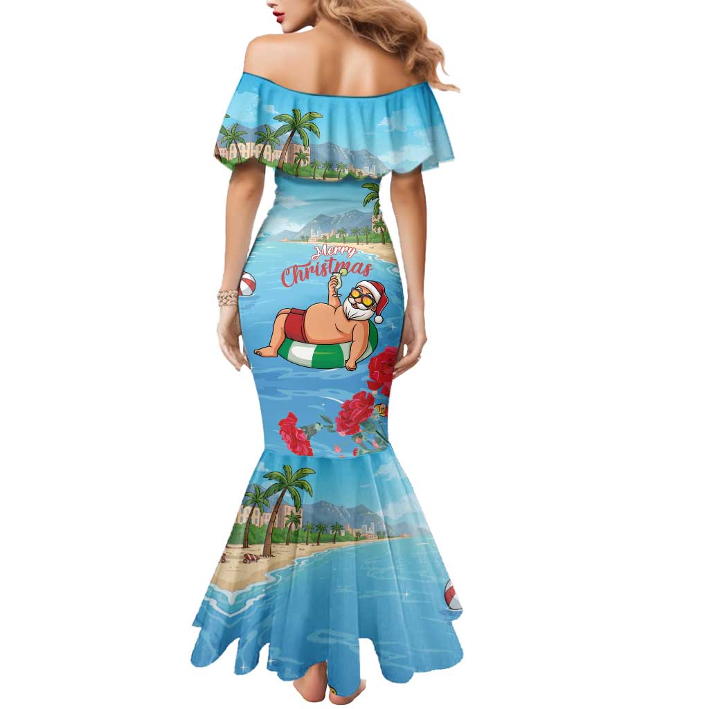Monaco Christmas Mermaid Dress Swimming Santa Claus - Wonder Print Shop
