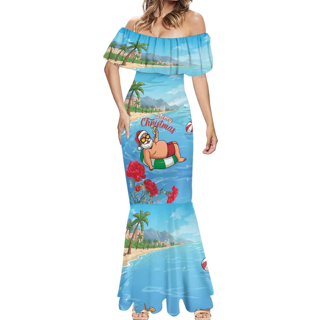 Monaco Christmas Mermaid Dress Swimming Santa Claus - Wonder Print Shop