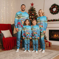 Monaco Christmas Pajama Set Swimming Santa Claus - Wonder Print Shop