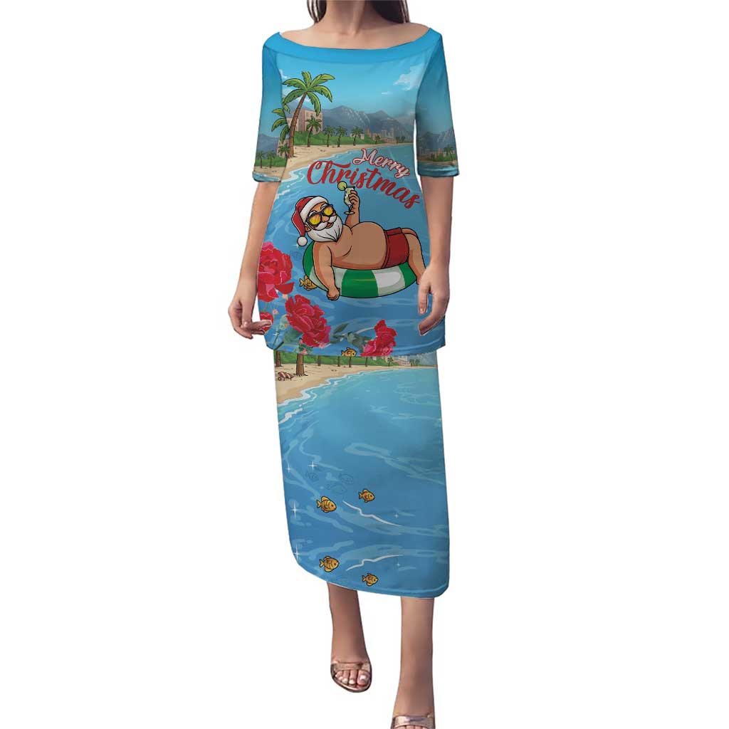 Monaco Christmas Puletasi Swimming Santa Claus - Wonder Print Shop