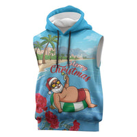 Monaco Christmas Sleeveless Hoodie Swimming Santa Claus - Wonder Print Shop