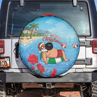 Monaco Christmas Spare Tire Cover Swimming Santa Claus - Wonder Print Shop