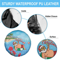 Monaco Christmas Spare Tire Cover Swimming Santa Claus - Wonder Print Shop