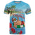 Monaco Christmas T Shirt Swimming Santa Claus - Wonder Print Shop