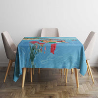 Monaco Christmas Tablecloth Swimming Santa Claus - Wonder Print Shop