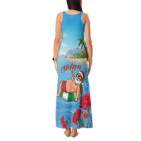 Monaco Christmas Tank Maxi Dress Swimming Santa Claus - Wonder Print Shop