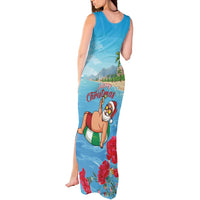 Monaco Christmas Tank Maxi Dress Swimming Santa Claus - Wonder Print Shop