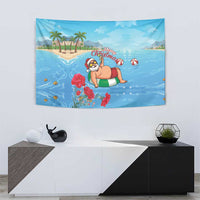 Monaco Christmas Tapestry Swimming Santa Claus - Wonder Print Shop