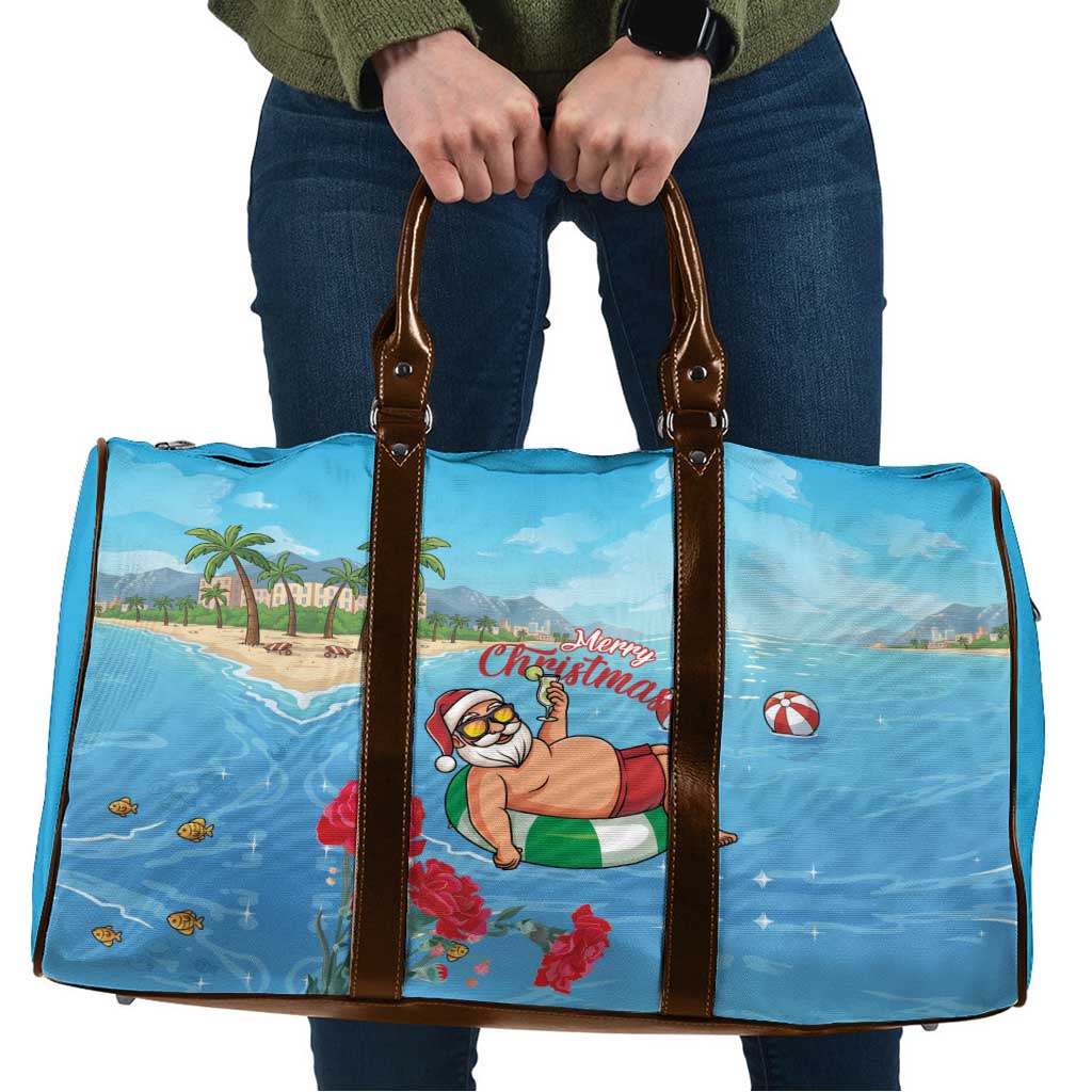 Monaco Christmas Travel Bag Swimming Santa Claus - Wonder Print Shop