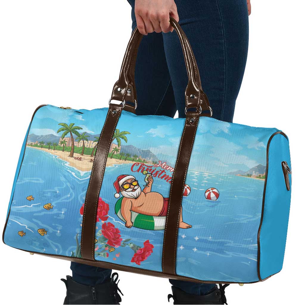 Monaco Christmas Travel Bag Swimming Santa Claus - Wonder Print Shop