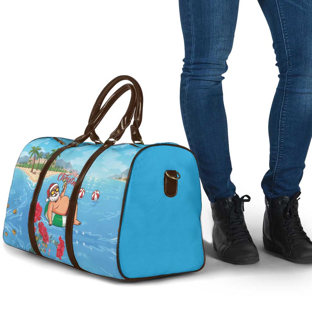 Monaco Christmas Travel Bag Swimming Santa Claus - Wonder Print Shop