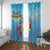 Monaco Christmas Window Curtain Swimming Santa Claus - Wonder Print Shop