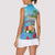 Monaco Christmas Women Sleeveless Polo Shirt Swimming Santa Claus - Wonder Print Shop