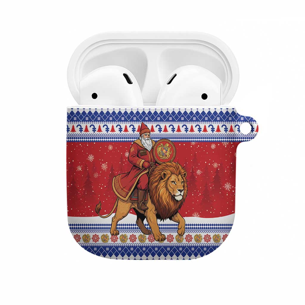 Armenia Christmas AirPods Case Santa Riding Lion - Wonder Print Shop