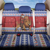 Armenia Christmas Back Car Seat Cover Santa Riding Lion - Wonder Print Shop