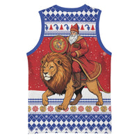 Armenia Christmas Basketball Jersey Santa Riding Lion - Wonder Print Shop