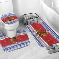 Armenia Christmas Bathroom Set Santa Riding Lion - Wonder Print Shop