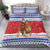 Armenia Christmas Bedding Set Santa Riding Lion - Wonder Print Shop