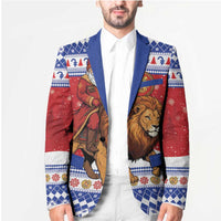 Armenia Christmas Blazer Santa Riding Lion - Wonder Print Shop