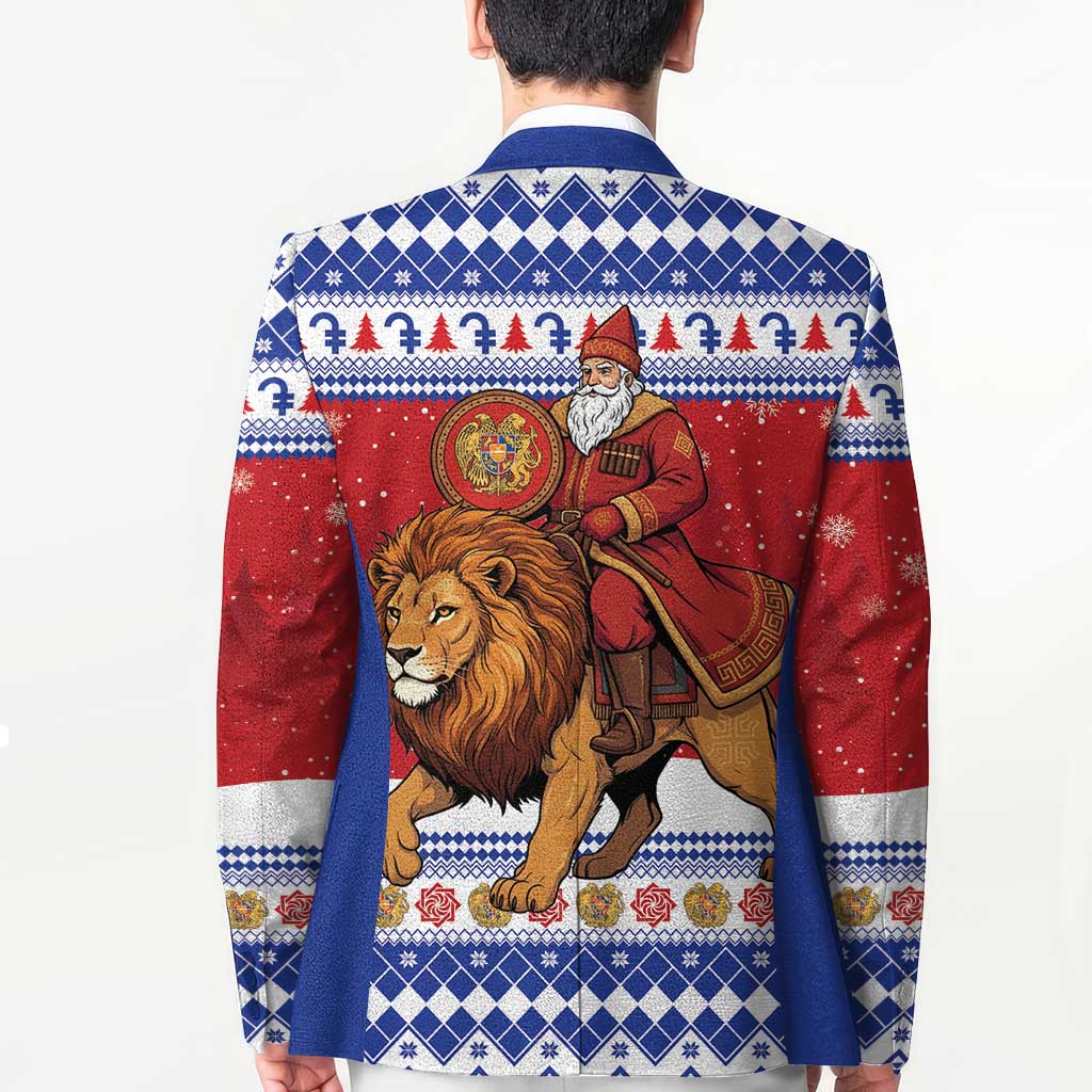 Armenia Christmas Blazer Santa Riding Lion - Wonder Print Shop