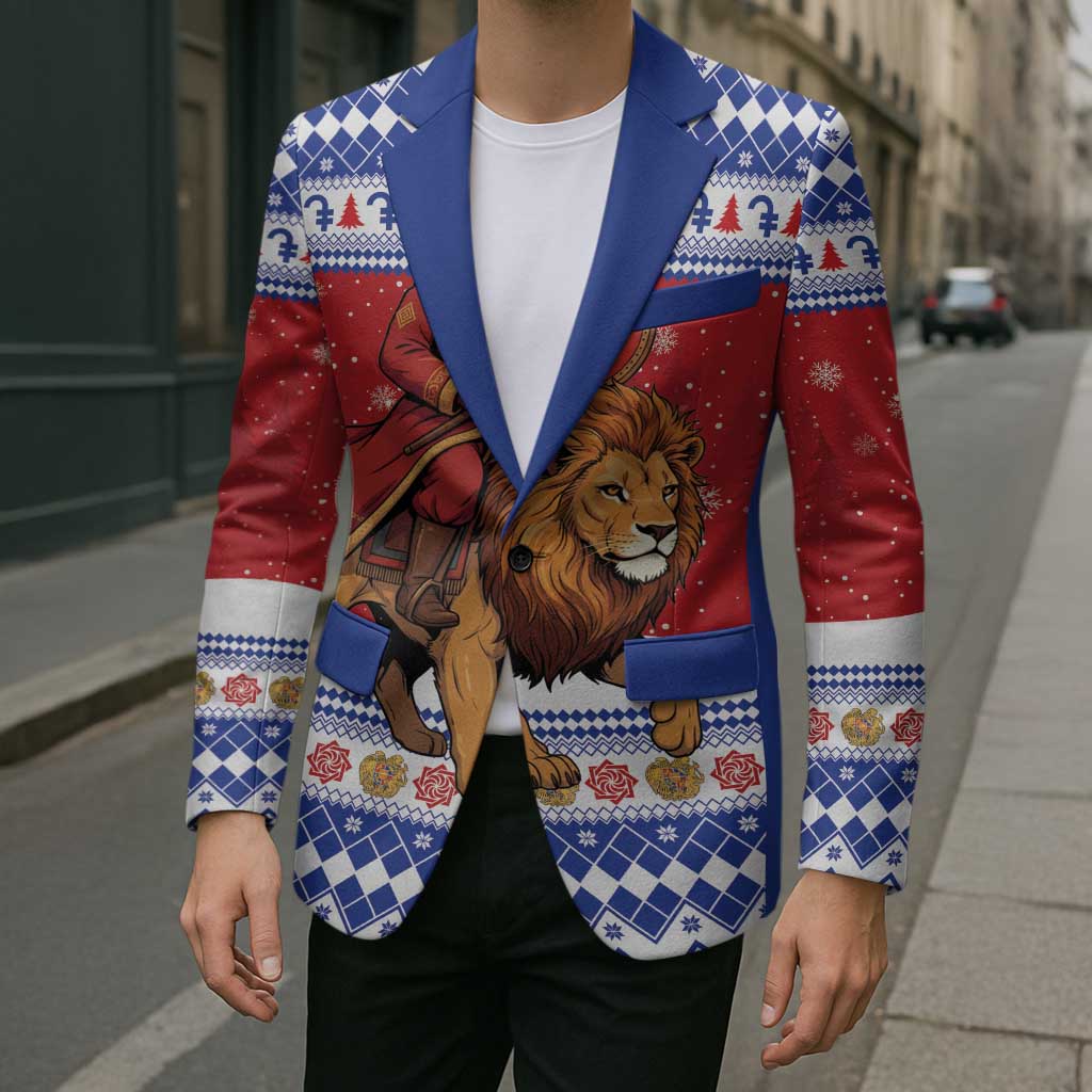 Armenia Christmas Blazer Santa Riding Lion - Wonder Print Shop