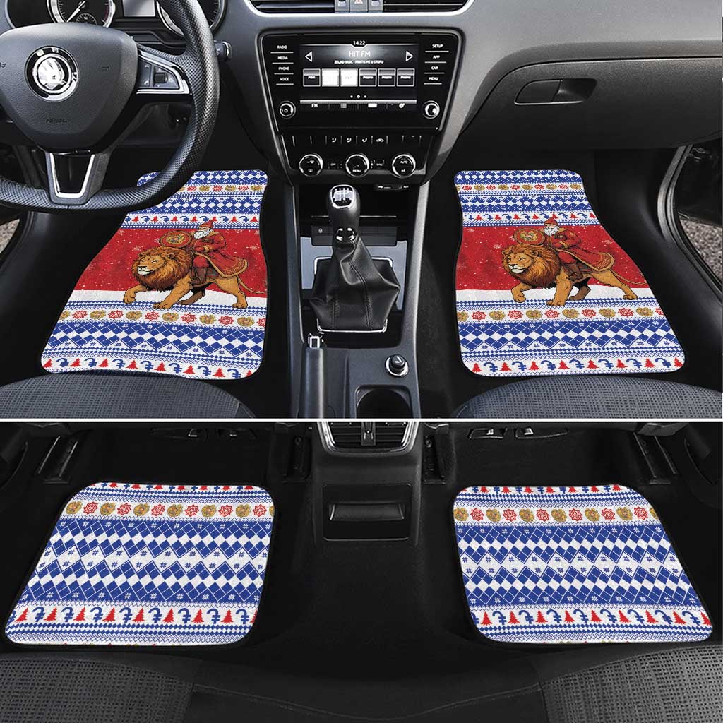 Armenia Christmas Car Mats Santa Riding Lion - Wonder Print Shop