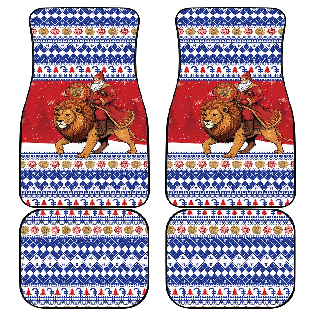 Armenia Christmas Car Mats Santa Riding Lion - Wonder Print Shop