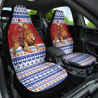 Armenia Christmas Car Seat Cover Santa Riding Lion - Wonder Print Shop