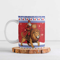 Armenia Christmas Ceramic Mug Santa Riding Lion - Wonder Print Shop