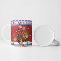 Armenia Christmas Ceramic Mug Santa Riding Lion - Wonder Print Shop