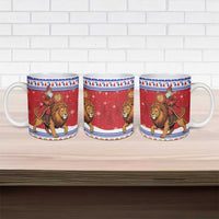 Armenia Christmas Ceramic Mug Santa Riding Lion - Wonder Print Shop