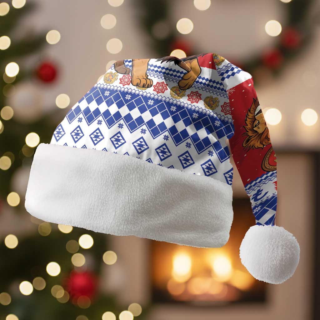 Armenia Christmas Santa Hat Santa Riding Lion - Wonder Print Shop