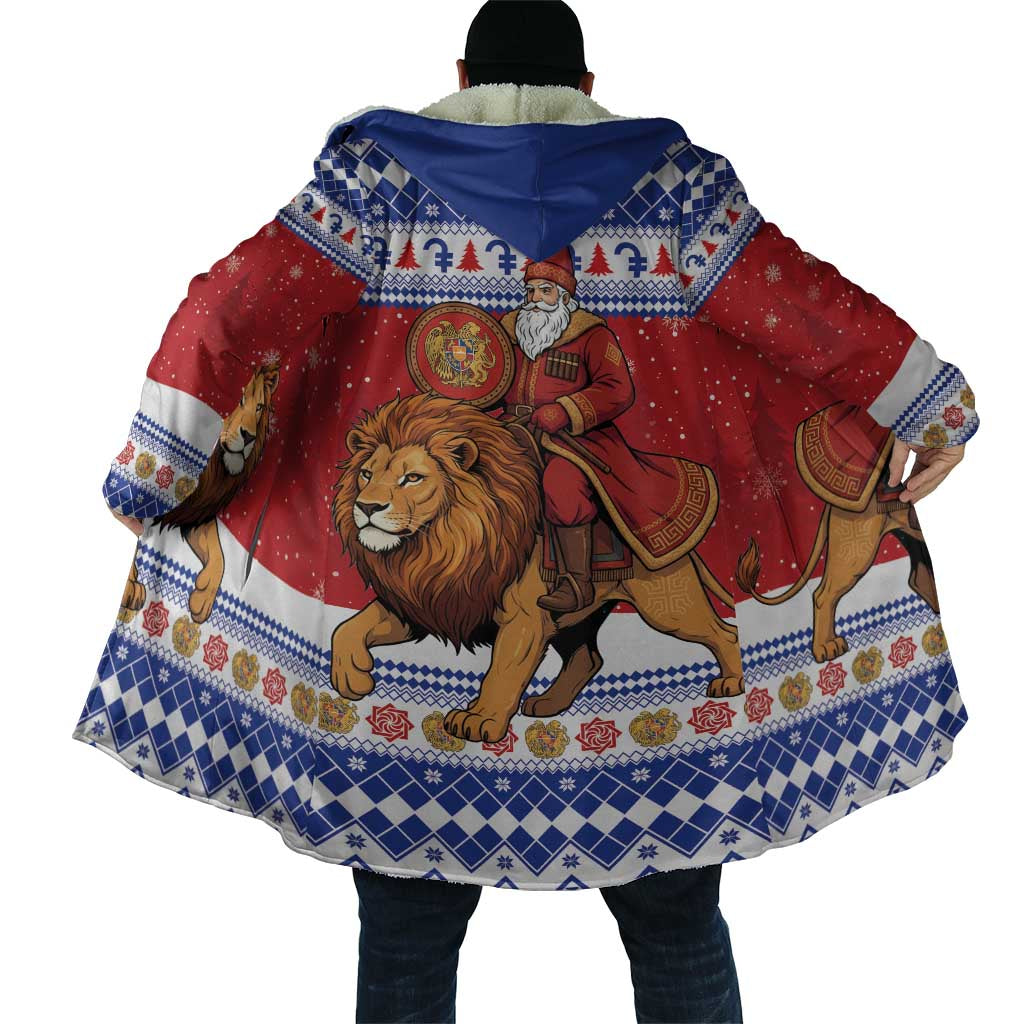 Armenia Christmas Cloak Santa Riding Lion - Wonder Print Shop