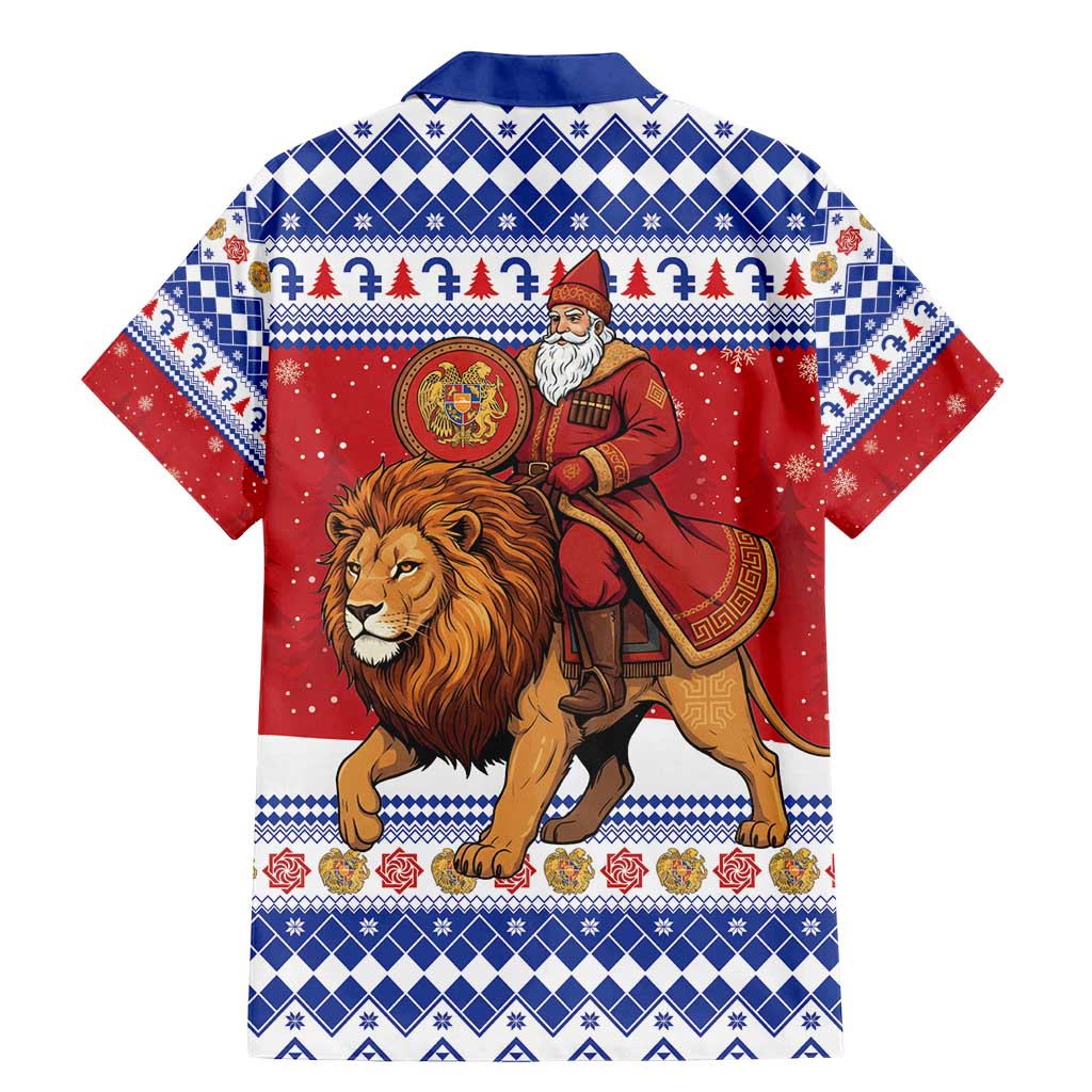 Armenia Christmas Family Matching Mermaid Dress and Hawaiian Shirt Santa Riding Lion - Wonder Print Shop