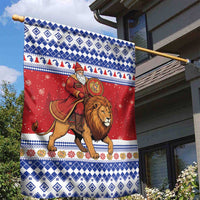 Armenia Christmas Garden Flag Santa Riding Lion - Wonder Print Shop