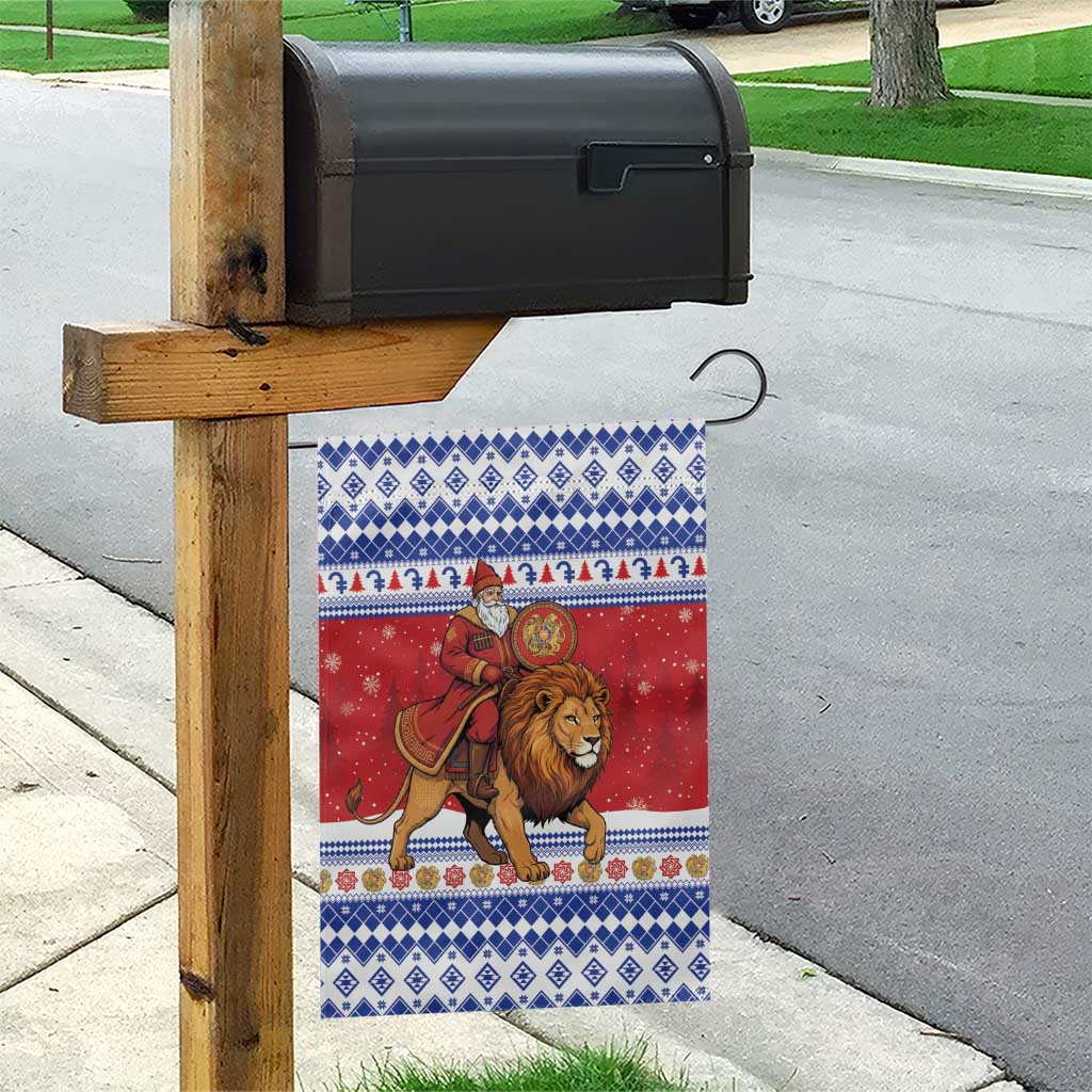 Armenia Christmas Garden Flag Santa Riding Lion - Wonder Print Shop