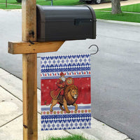 Armenia Christmas Garden Flag Santa Riding Lion - Wonder Print Shop