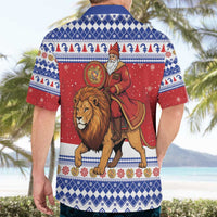 Armenia Christmas Hawaiian Shirt Santa Riding Lion - Wonder Print Shop