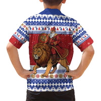 Armenia Christmas Hawaiian Shirt Santa Riding Lion - Wonder Print Shop