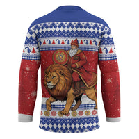 Armenia Christmas Hockey Jersey Santa Riding Lion - Wonder Print Shop
