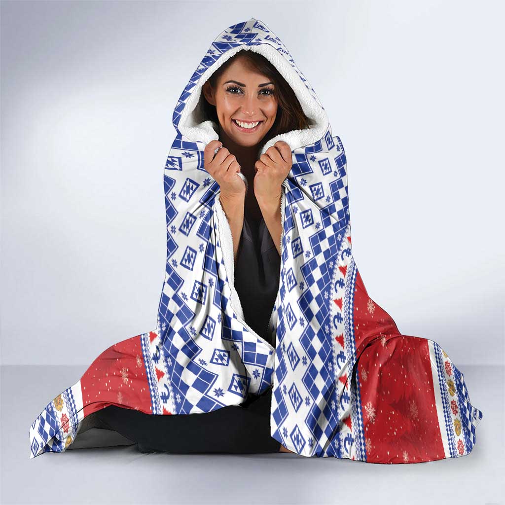 Armenia Christmas Hooded Blanket Santa Riding Lion - Wonder Print Shop